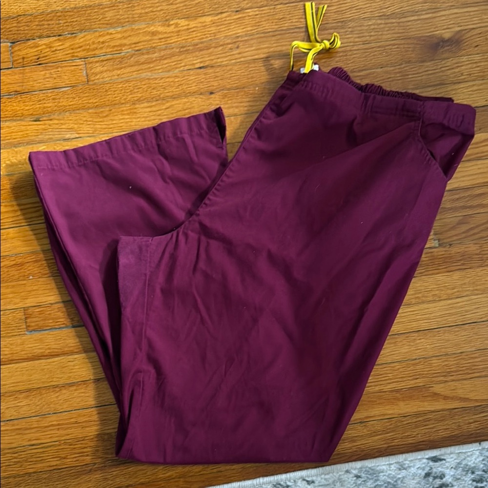 Vibrant Burgundy Cotton Blend Trousers